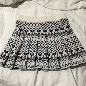 Gap 2t drop waist black white box pleat skirt euc